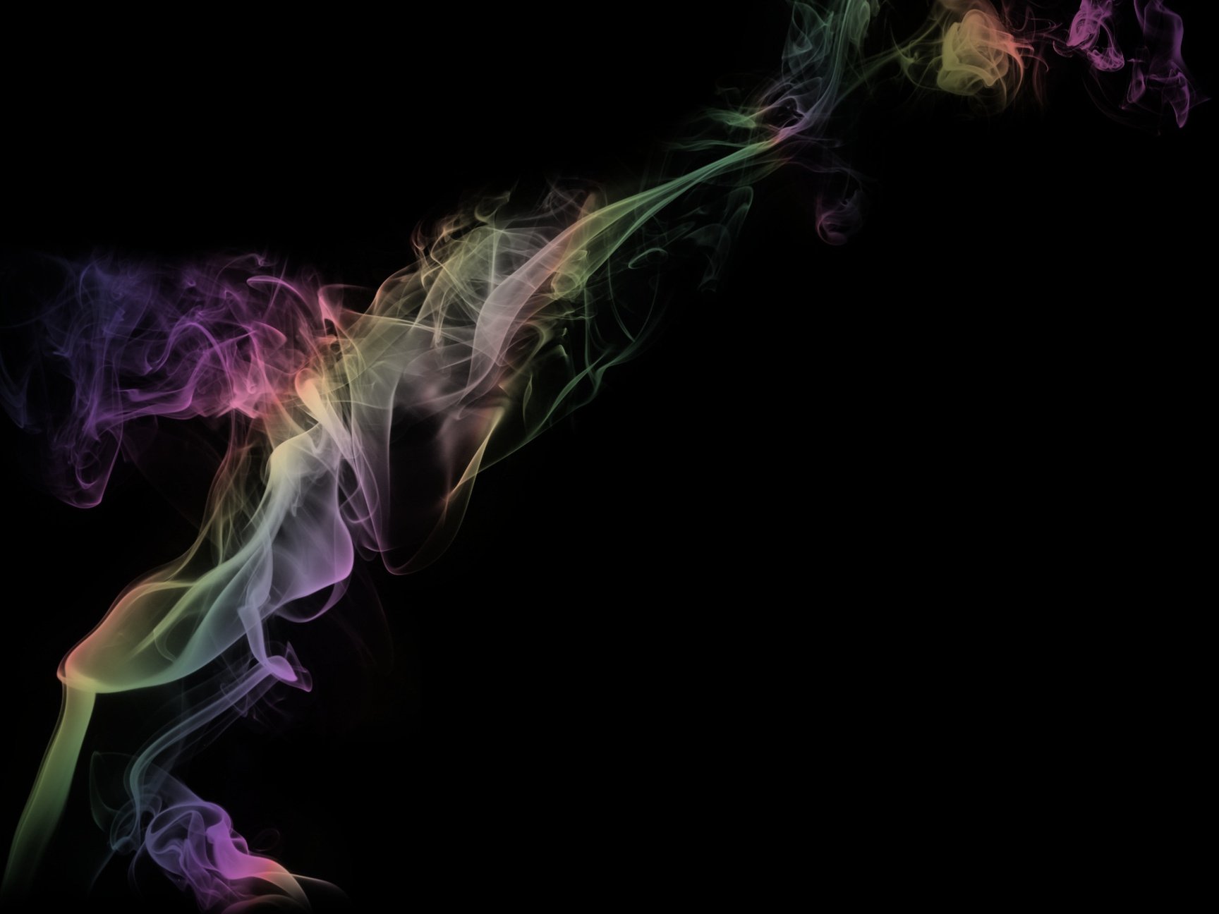 Green, Yellow, and Pink Smoke Wallpaper